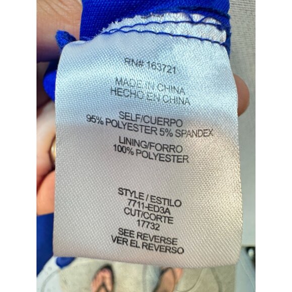 City Studio Women's Side Slit V Neck Maxi Dress Sleeveless Stretch Size 1 Blue - Picture 5 of 13